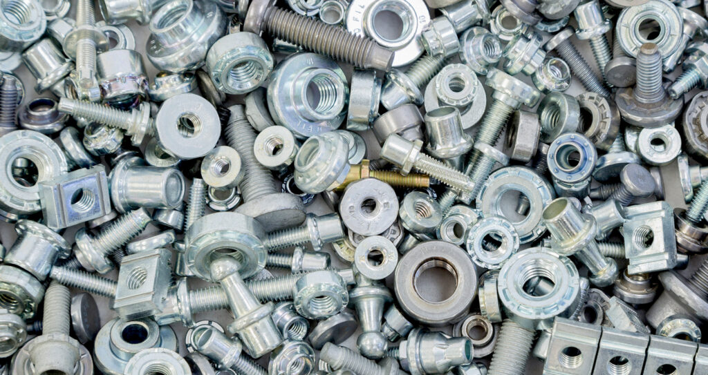 A collection of different types of fasteners