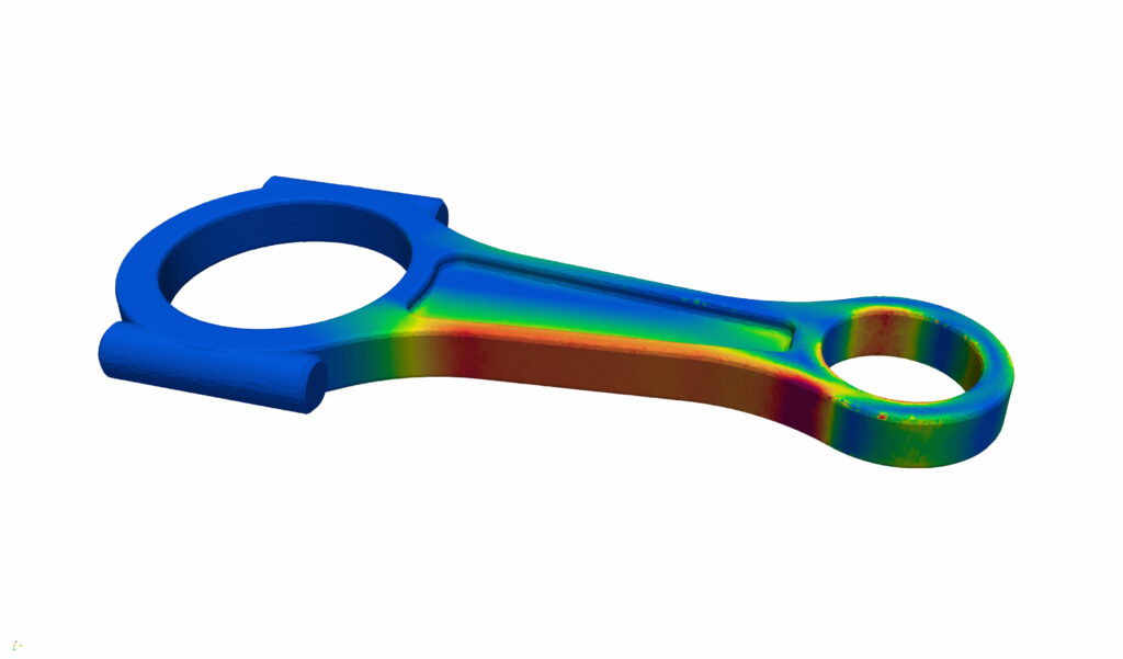 Model shown during FEA stress analysis test