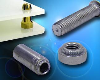 Photo of three different broaching fasteners