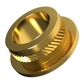 Flange Head compression limiter with helical knurl