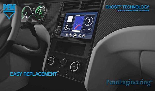 Graphic of a car dashboard using GHOST technology