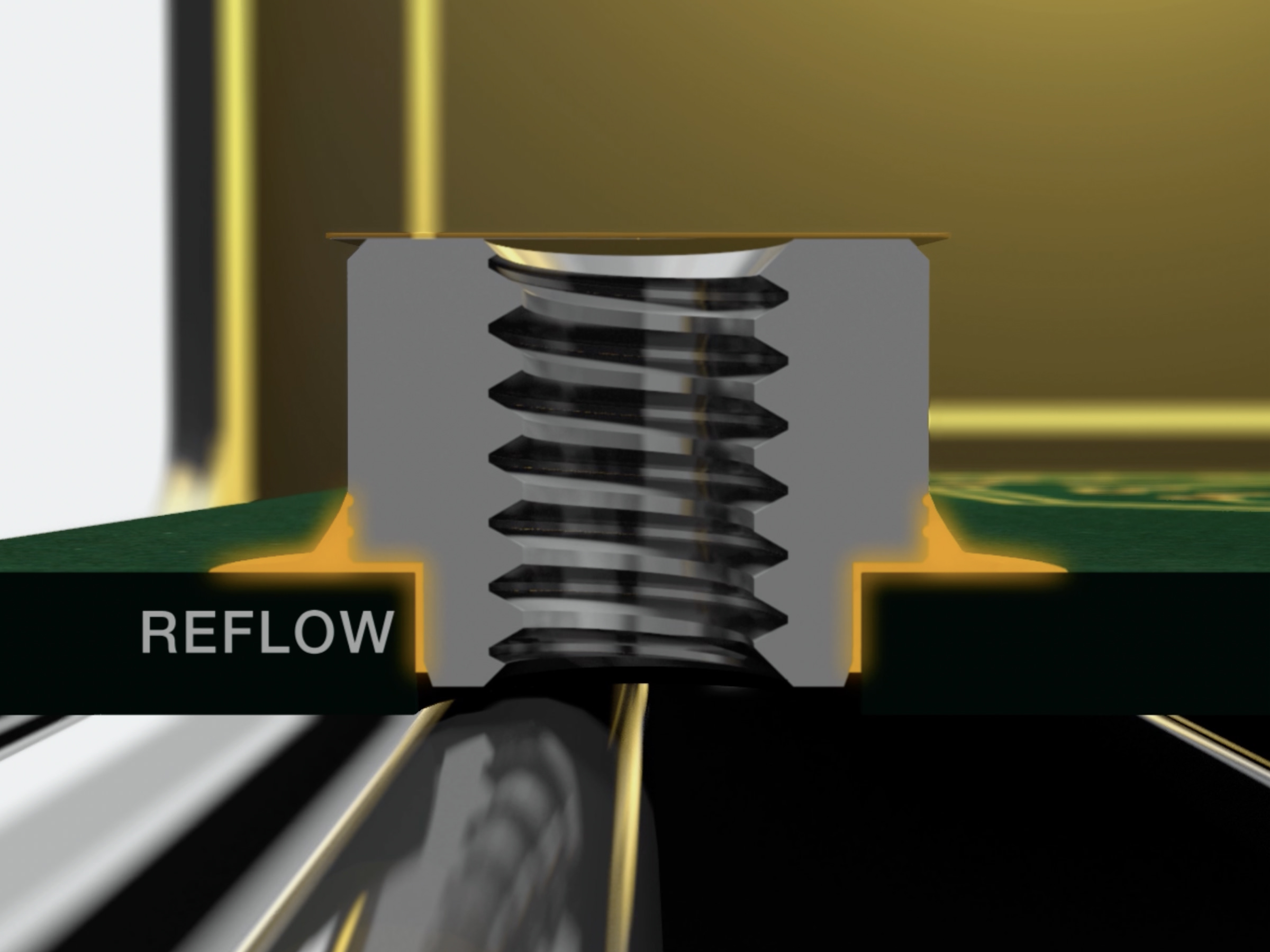 Examples of PC Boards after insertion, cutting and clinching