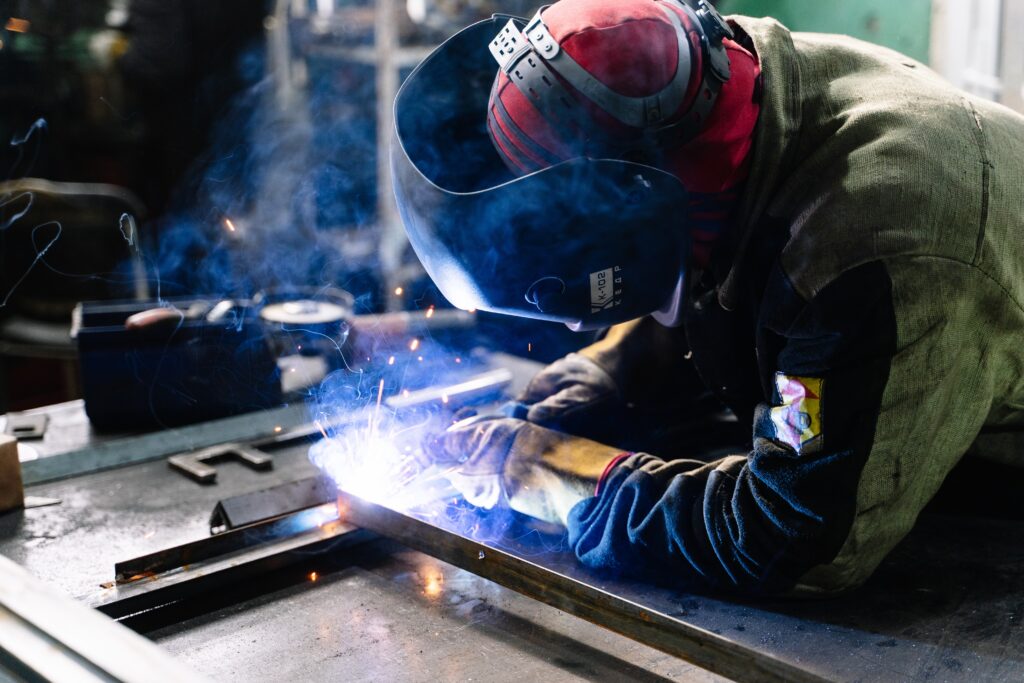 Welder at work