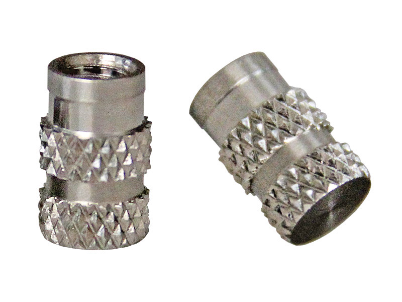 Blind threaded inserts with locking threads for use in molded-in applications