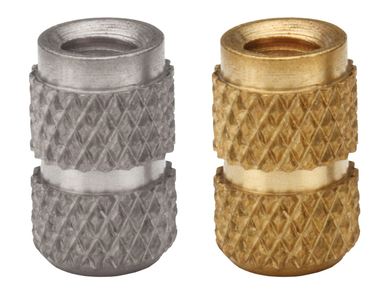 Blind threaded inserts for molded-in applications in plastic