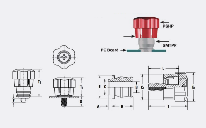 Surface Mount Captive Panel Fastener