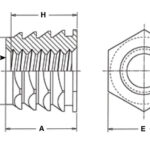 Part # NFPC-M5, Press-in Threaded Inserts, Hexagonal - Metric On  PennEngineering